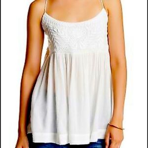 Free people Blackbird Embroidered Tank Top